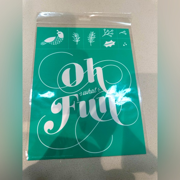 Oh what fun chalk couture screen printing stencil silk screen - Picture 1 of 2